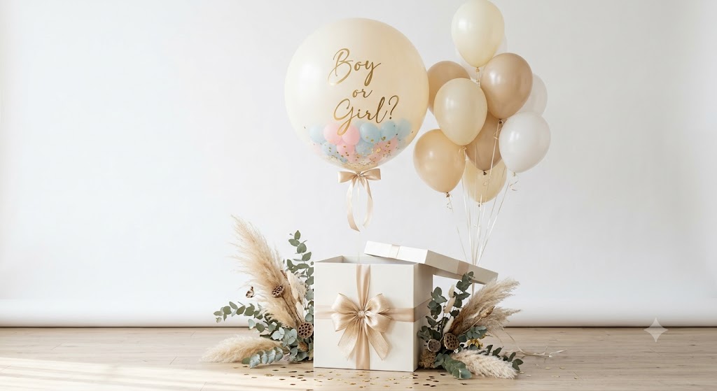 Gender Reveal Ballonbox — Ballondekoration von Mondi Decor, Stuhr bei Bremen